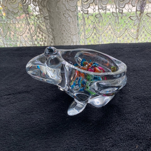 Other - Vintage Glass frog candy bowl